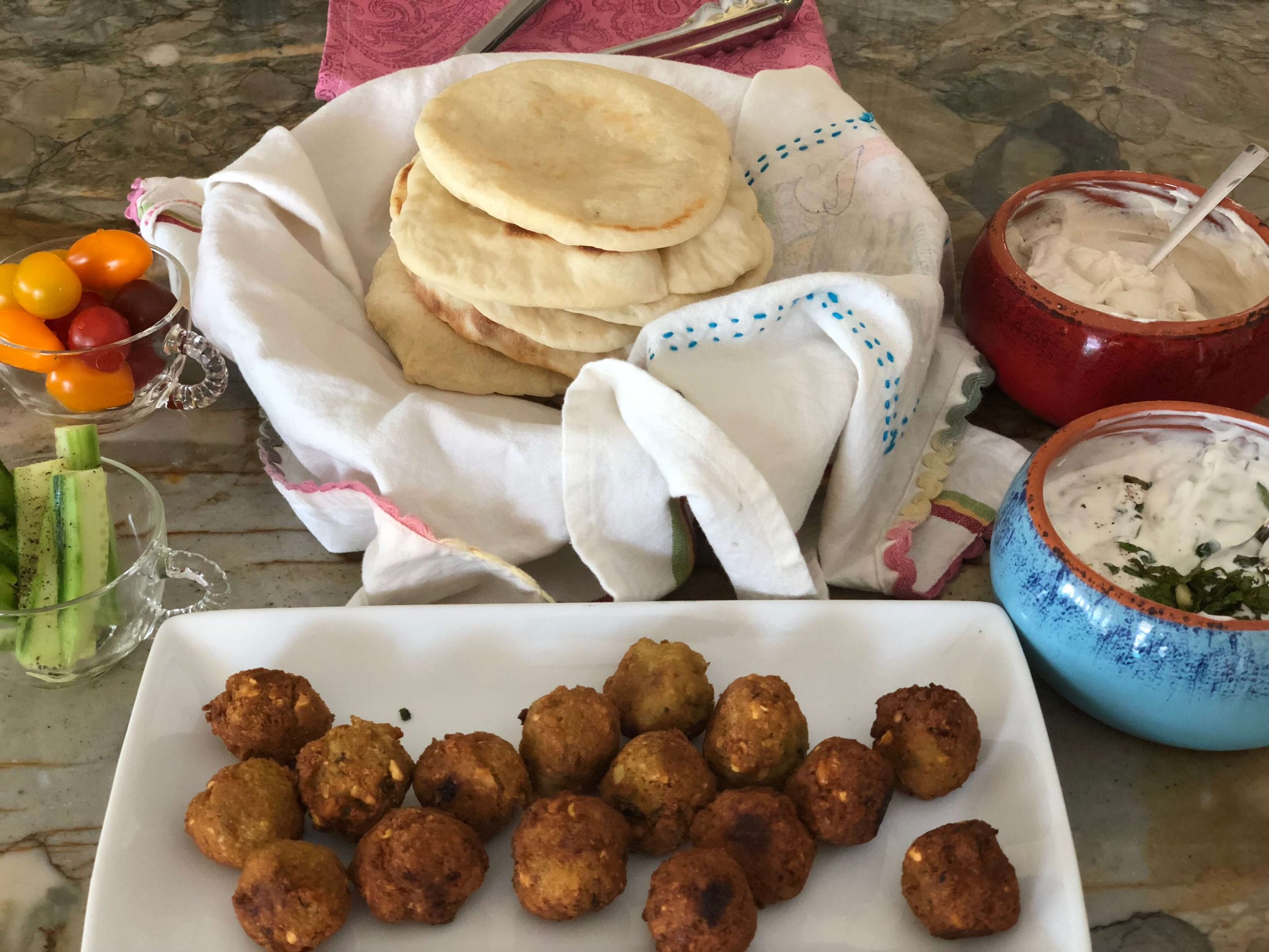 Falafel, Pita and Yogurt-Tahini Dips: Something fried, something baked, and something cool | Rasaala